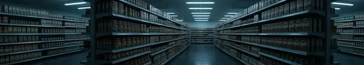 Rayons supermarché packaging ordinaire sans AR